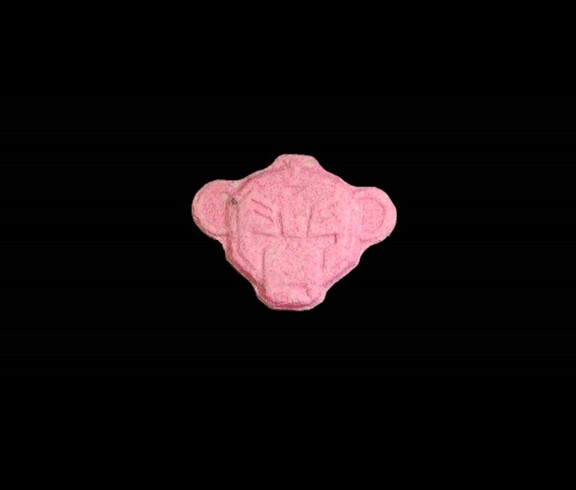 Vorderseite der zur Testung abgegebenen Optimus Primal Ecstasy-Tablette