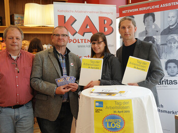 Tag der Arbeitslosen Pressegespräch Gruppenfoto
