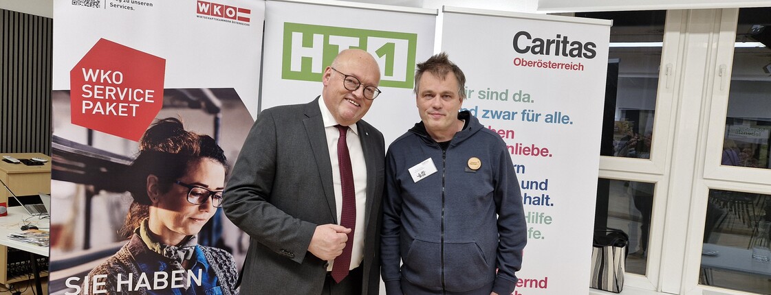 Regio Talk in der WKO-Grieskirchen 2025: Laurenz Pöttinger und Michael Wilhelm